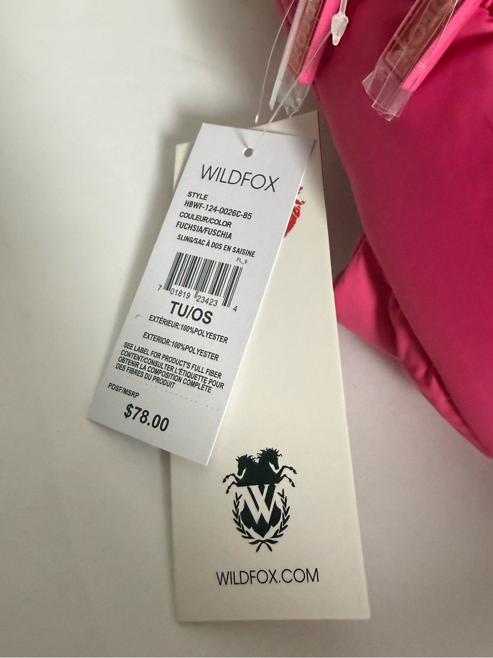 Wildfox Hot Pink Crossbody Sling Bag NWT - Picture 8 of 12